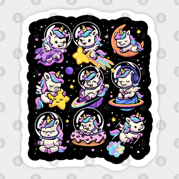 Space Unicorns Sticker by GoshWow®